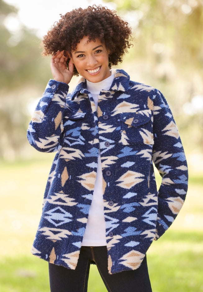 Berber Button-Front Jacket image number 4