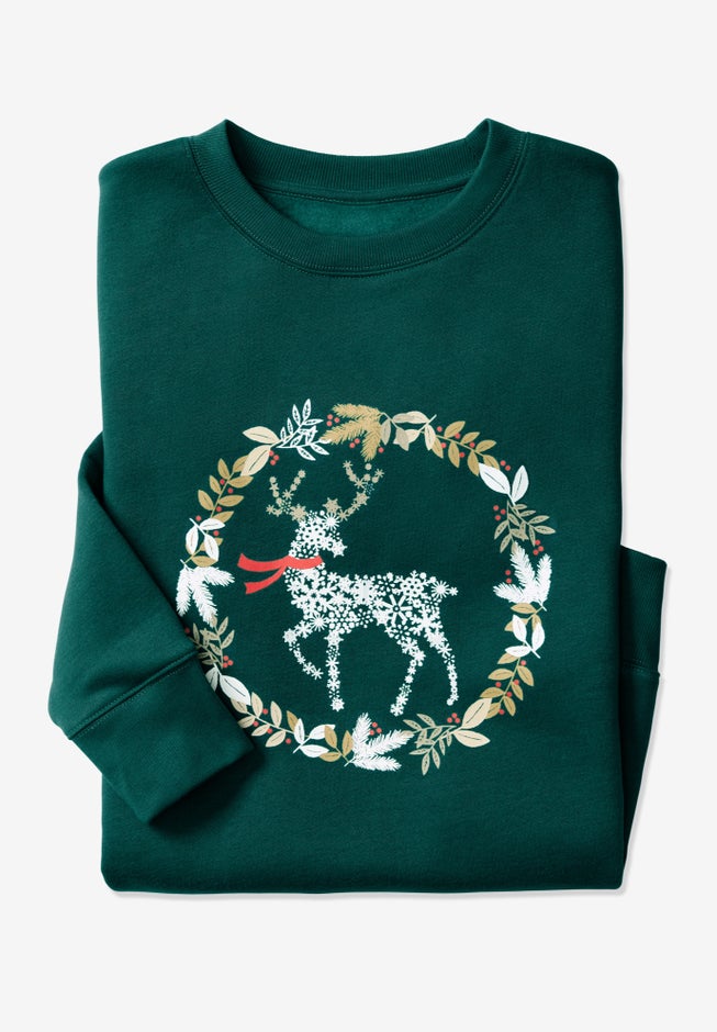 Fleece Holiday Sweatshirt image number 1
