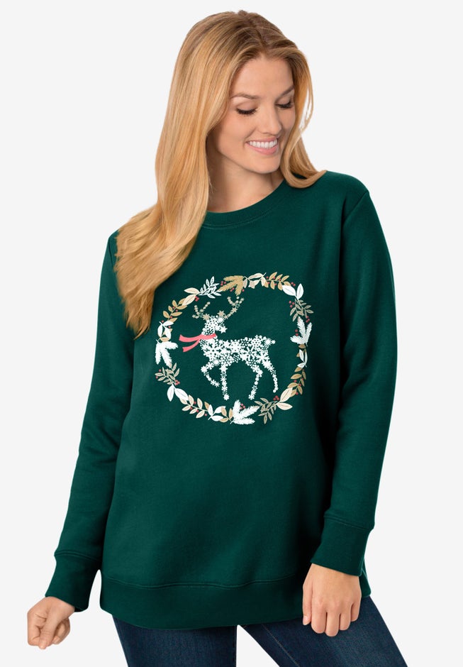 Fleece Holiday Sweatshirt image number 0