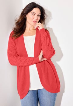 Shaker Stitch Cocoon Cardigan