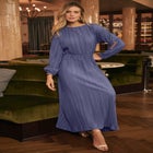 Slit Sleeve Plisse Maxi Dress image number 0