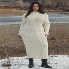 Cable Stitch Sweater Dress image number null