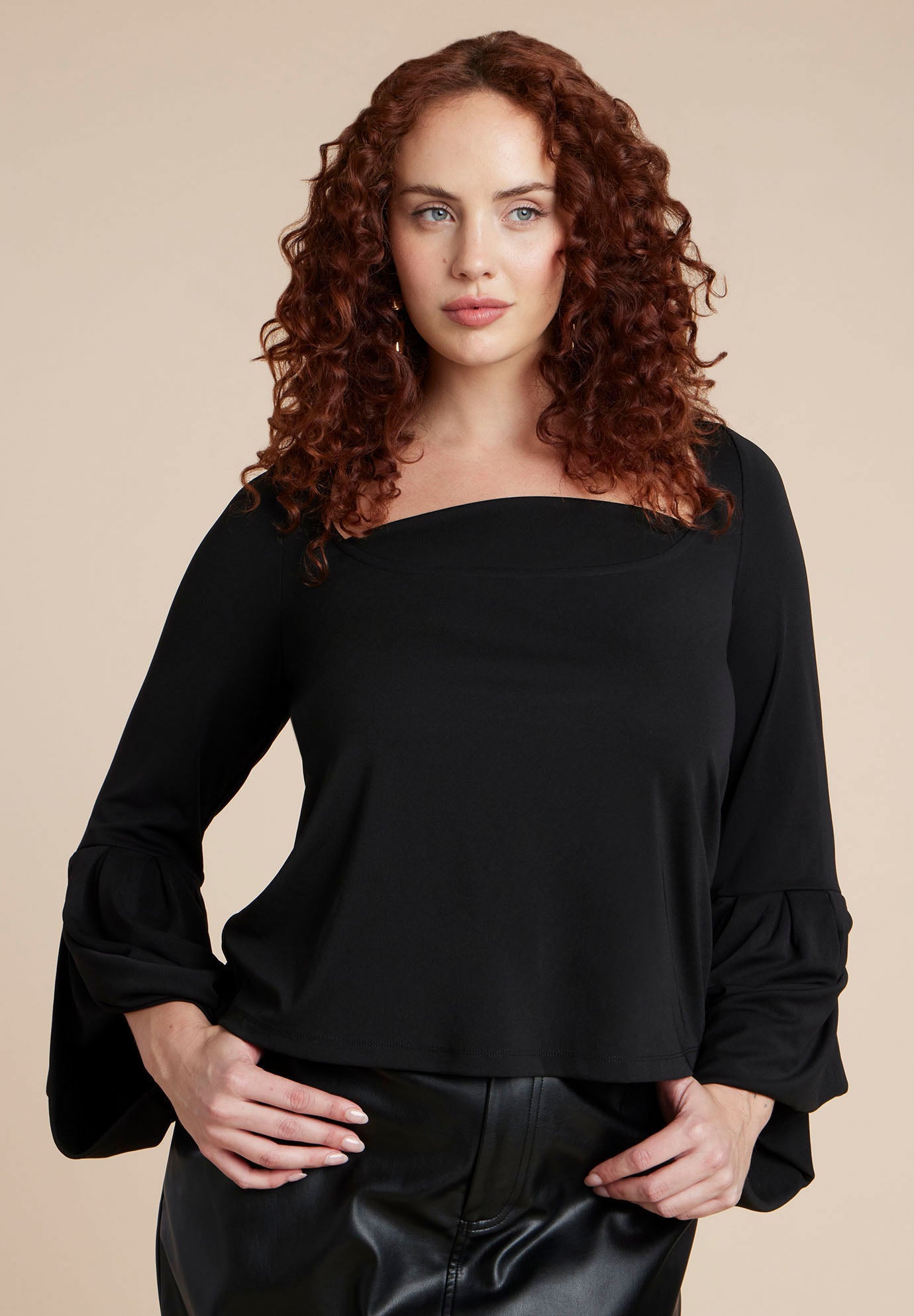 Draped Cuff Top image number 0