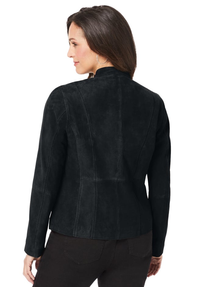 Suede Zip-Front Jacket image number 2