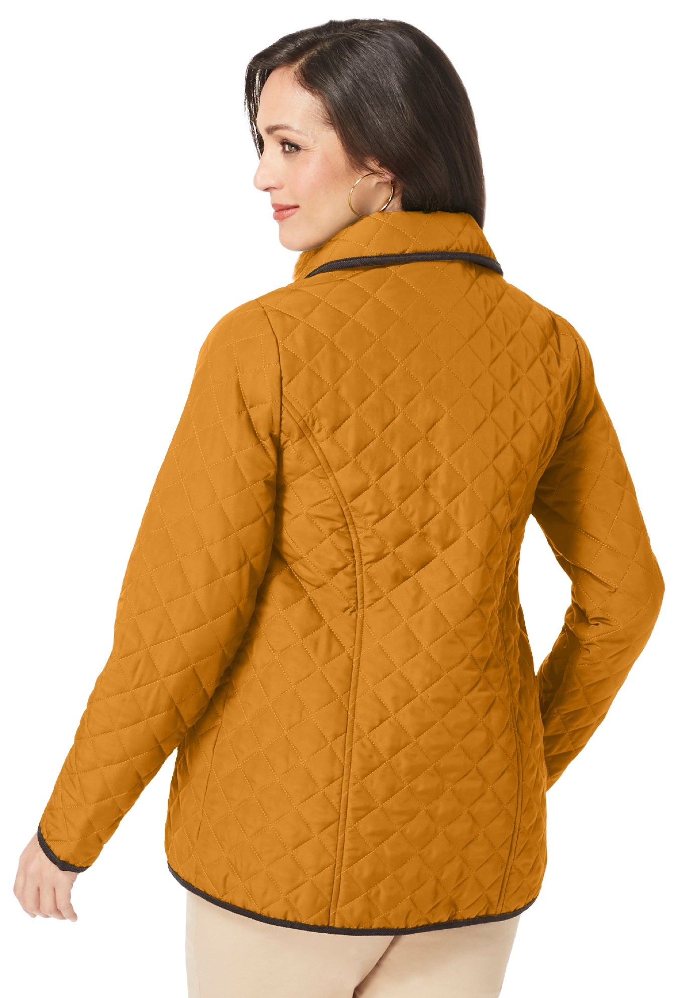 Snap-Front Quilted Coat image number 2
