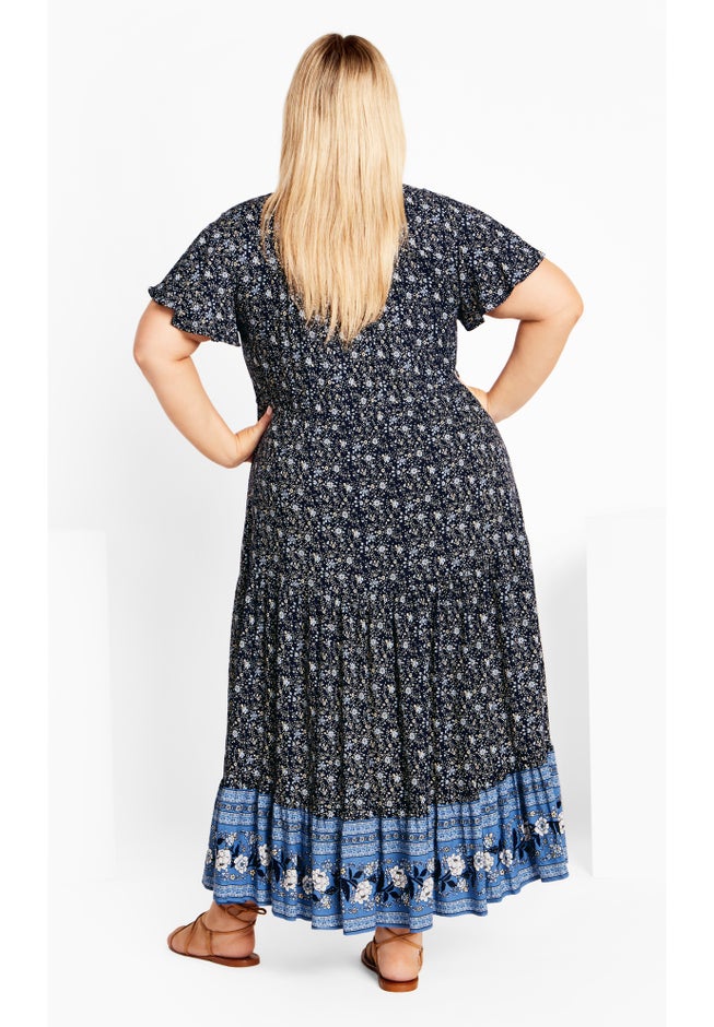 Sandy Border Print Dress image number 1