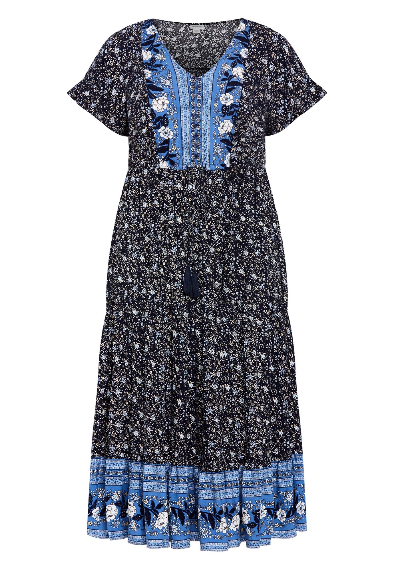 Sandy Border Print Dress image number 2