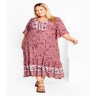 Utopia Border Print Dress image number null