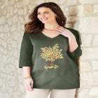 V-Neck Graphic Top image number null