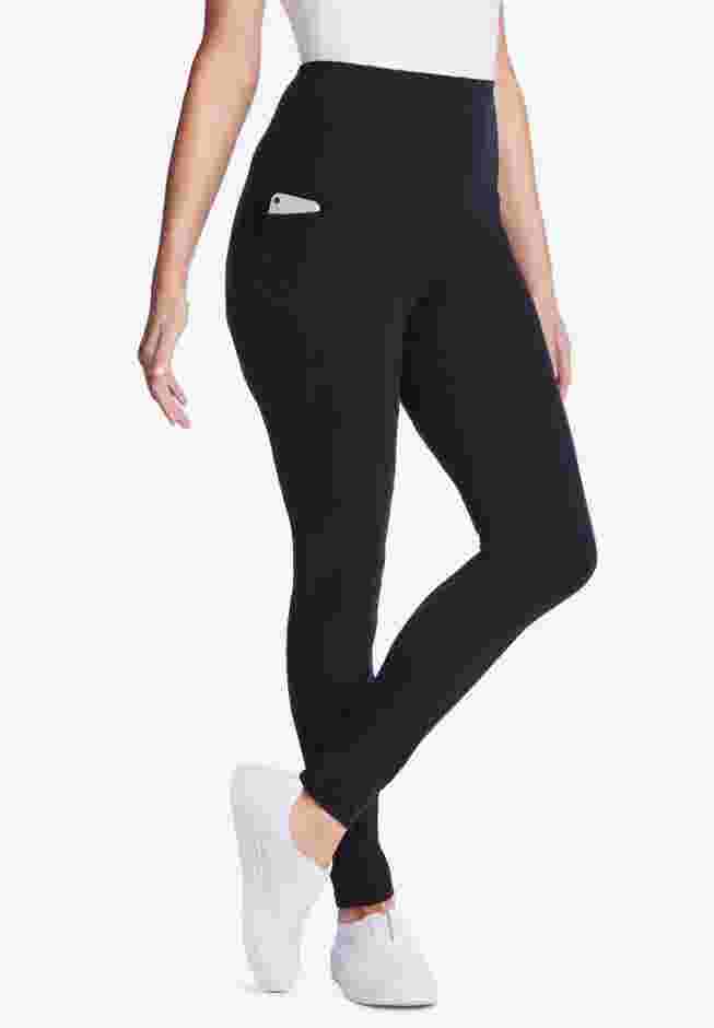 Stretch Cotton Pocket Legging image number 1