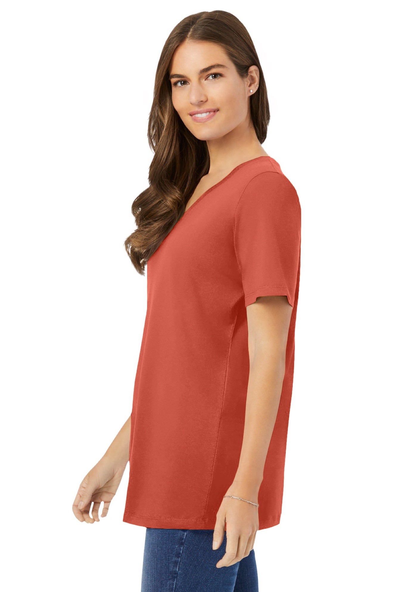Perfect Short-Sleeve V-Neck Tee image number 2