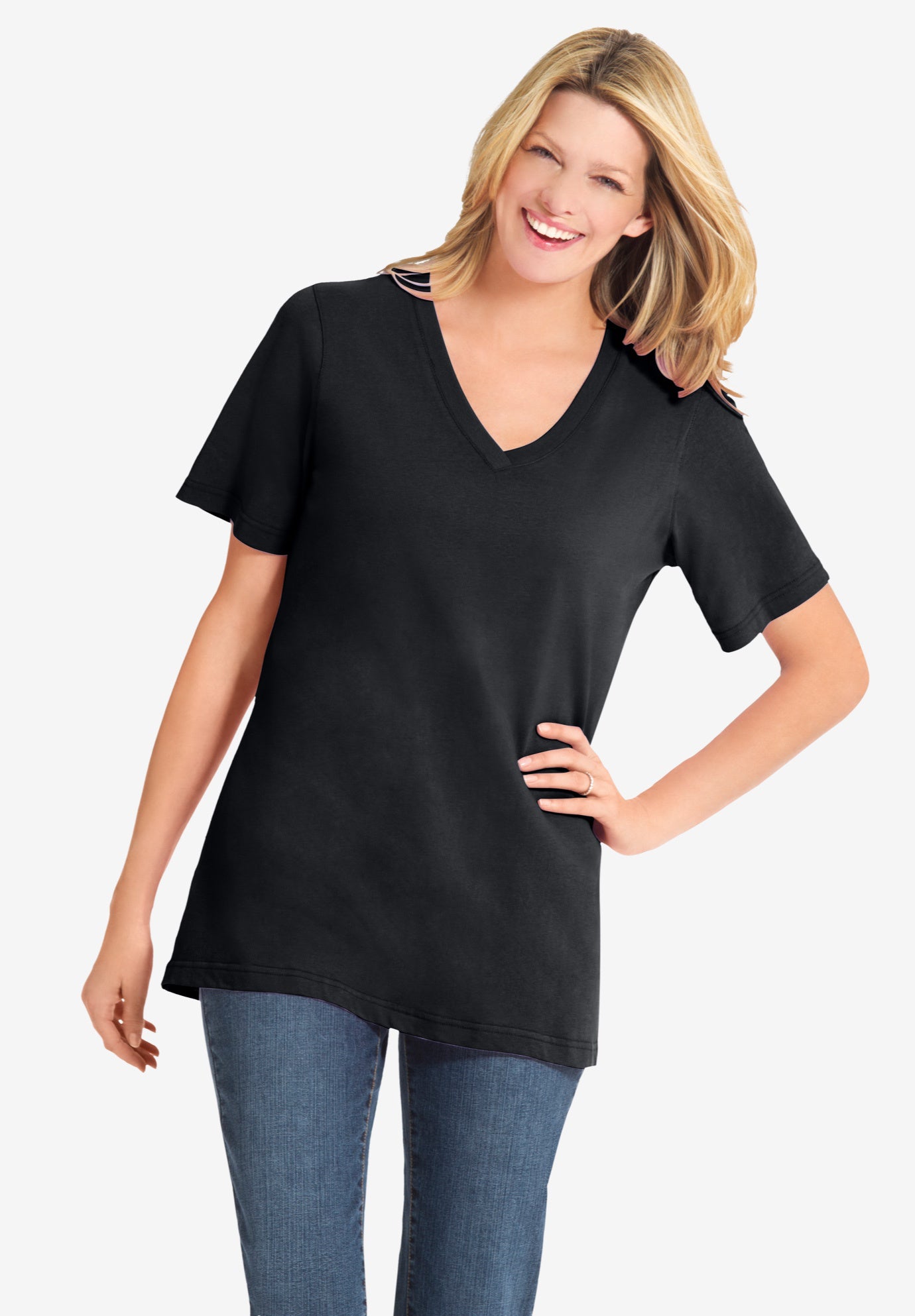 【BAON】[unisex] Papon Sporty Glossy V-neck Short Sleeve Tee Women's V Neck Short Sleeve Top Loose Fit T Shirt | eBay