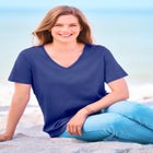 Perfect Short-Sleeve V-Neck Tee image number null