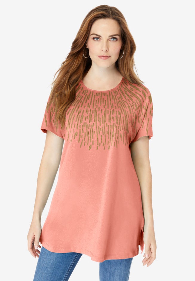 Embellished Tunic with Side Slits image number 0