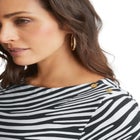 Stretch Cotton Boatneck Tunic image number null