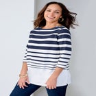 Stretch Cotton Boatneck Tunic image number 0