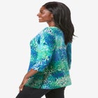 Stretch Cotton Boatneck Tunic image number null