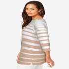 Stretch Cotton Boatneck Tunic image number null