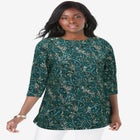 Stretch Cotton Boatneck Tunic image number null