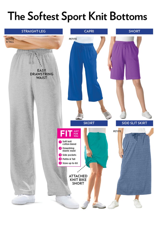 Sport-Knit Pull-On Capri Pants image number 3