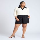 Easy Pull On Linen Blend Short image number null