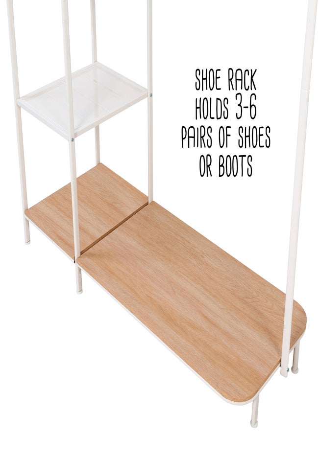 Freestanding Clothing Rack With Shelves image number 4