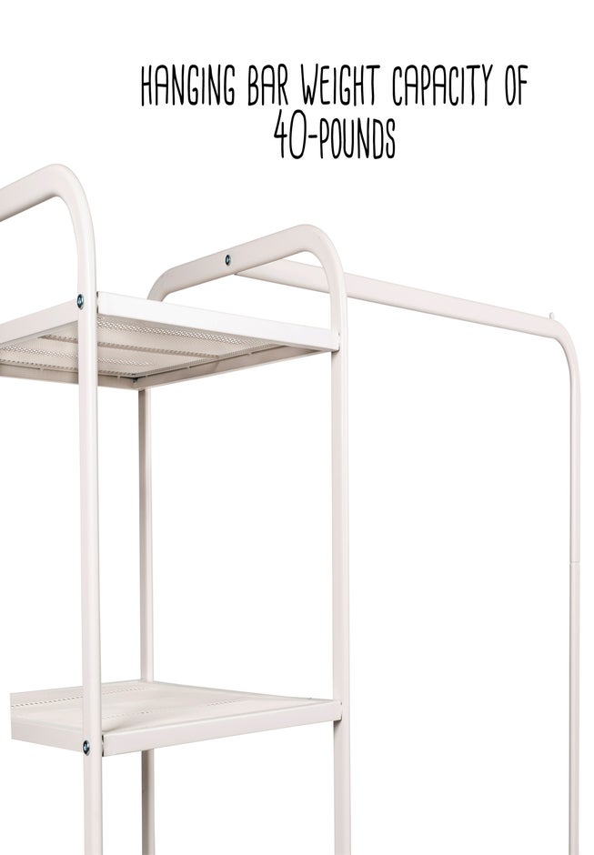Freestanding Clothing Rack With Shelves image number 5