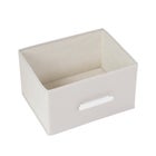 White fabric drawer organizer bin