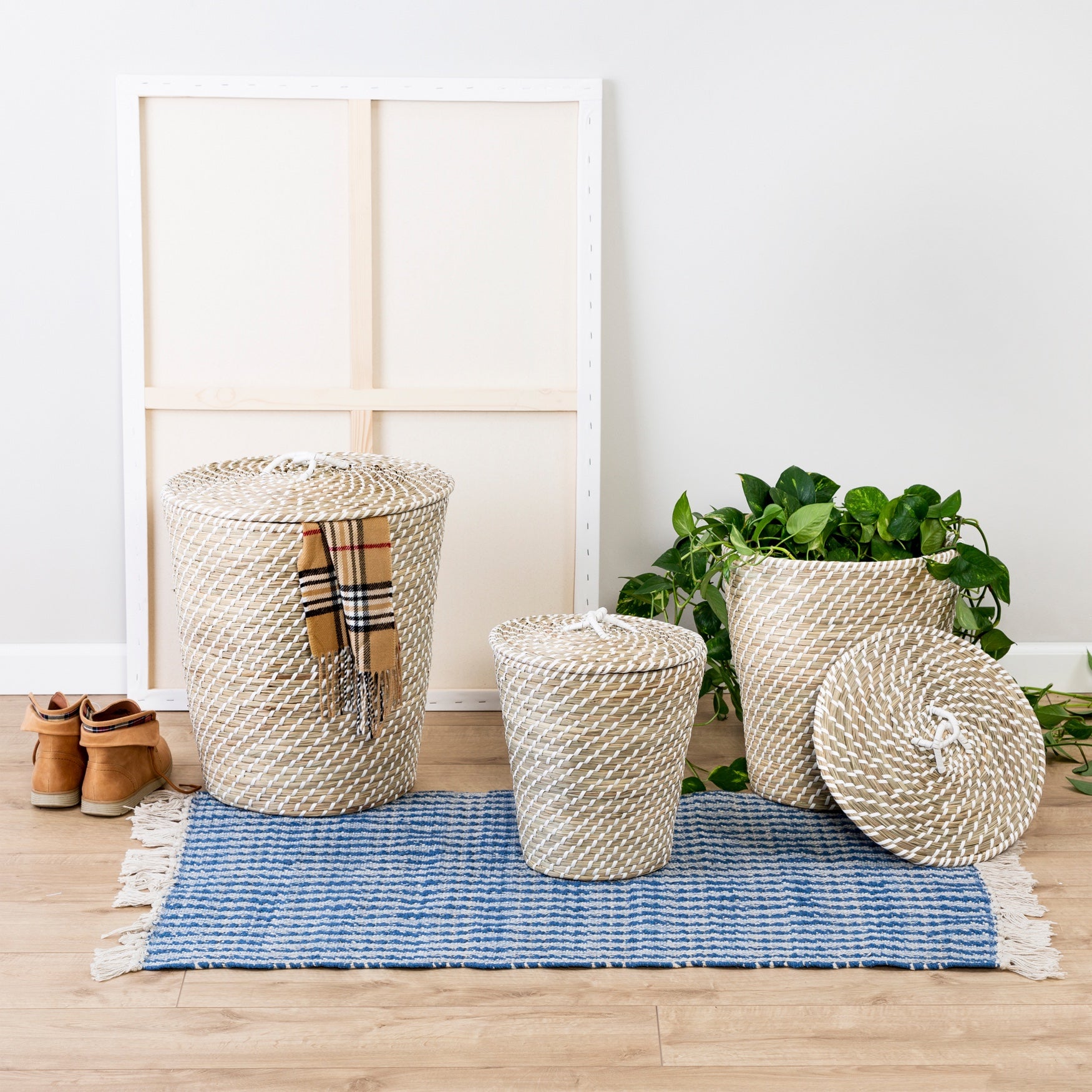 Seagrass Nesting Baskets, Set of 3 image number 0