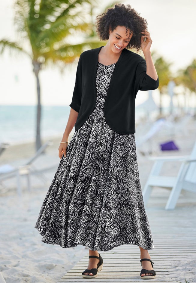 Rib Trim Cardigan Shrug Sweater image number 6