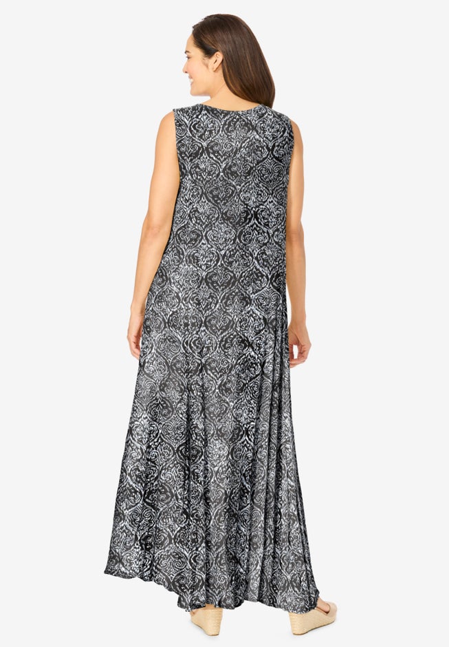 Sleeveless Crinkle Dress image number 2