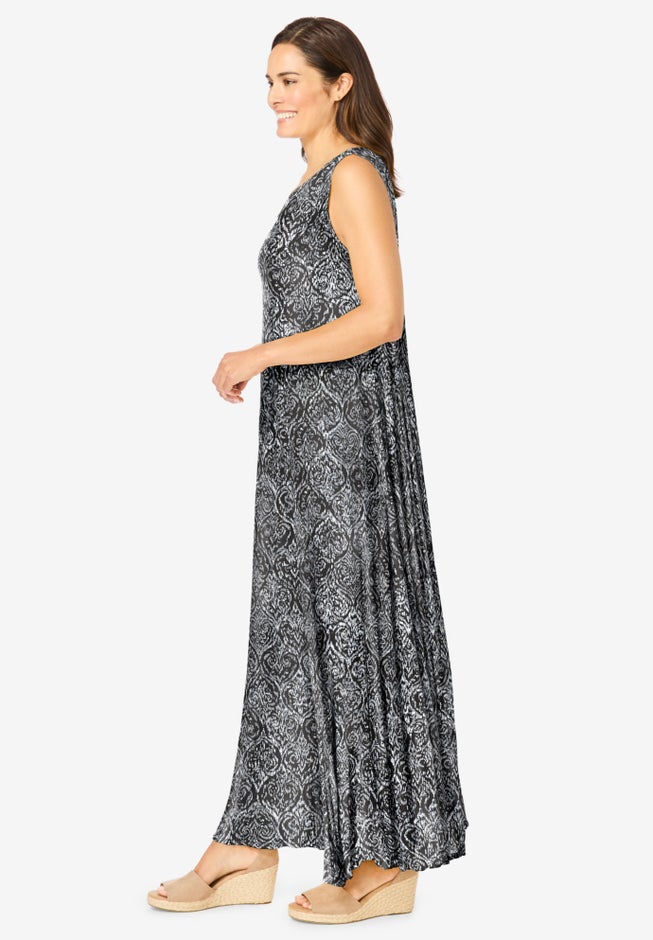 Sleeveless Crinkle Dress image number 3