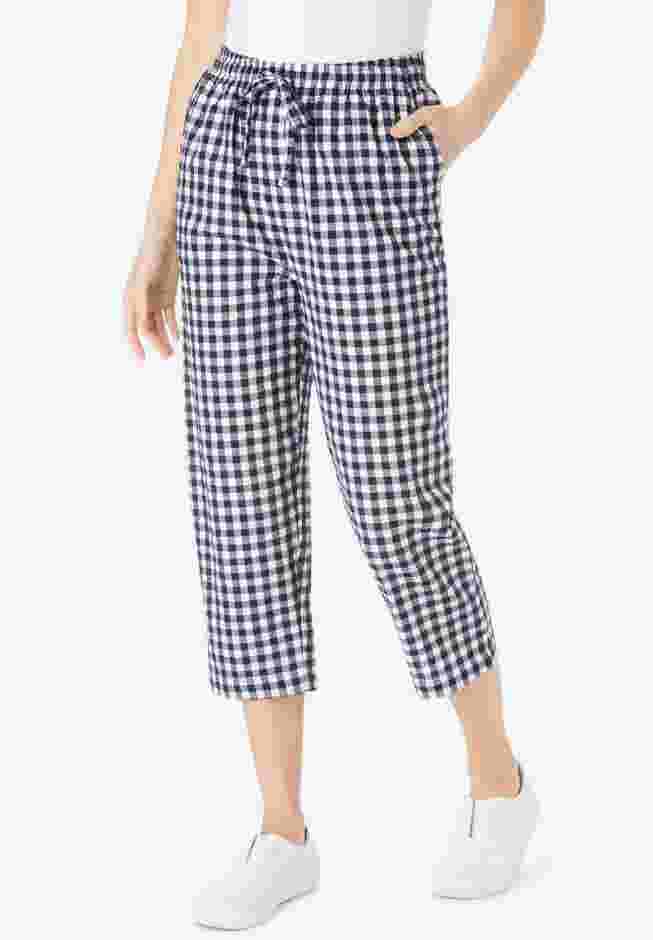 Seersucker Capri Pant image number 0