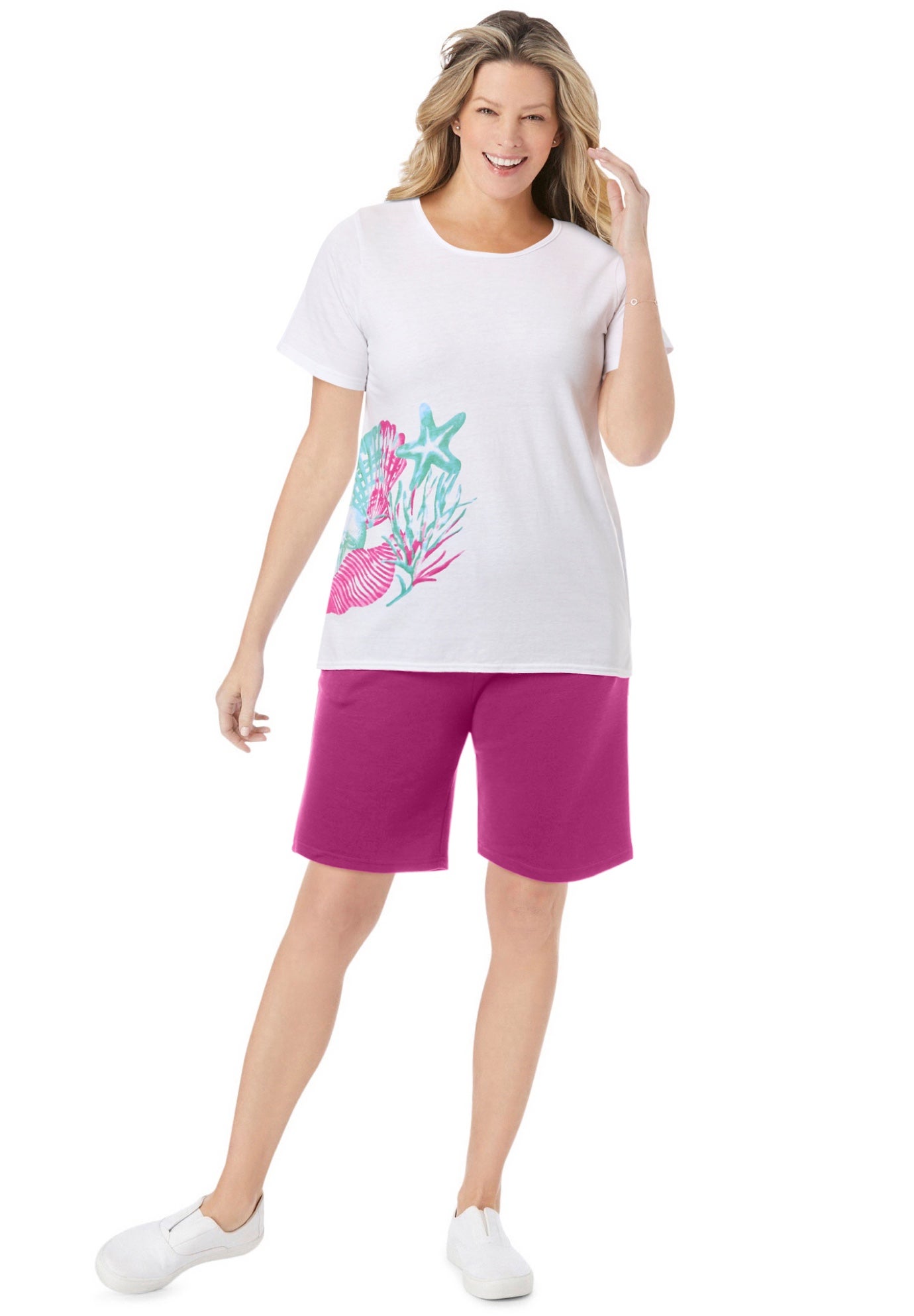 2-Piece Knit Tee and Short Set image number 0