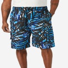 8" Printed Cargo Swim Trunks image number 0