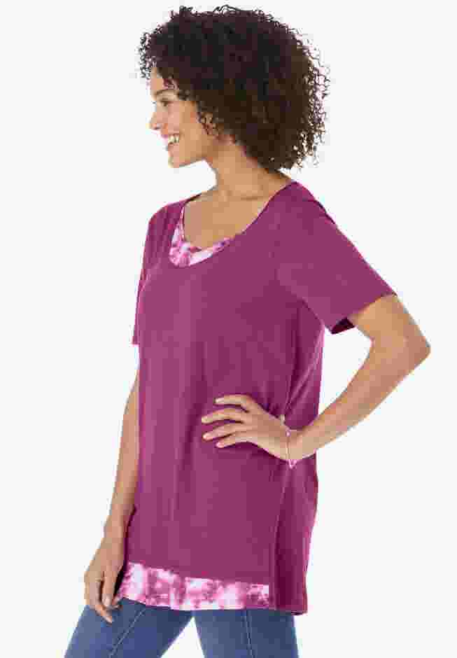 Layered-Look Print Tunic image number 2