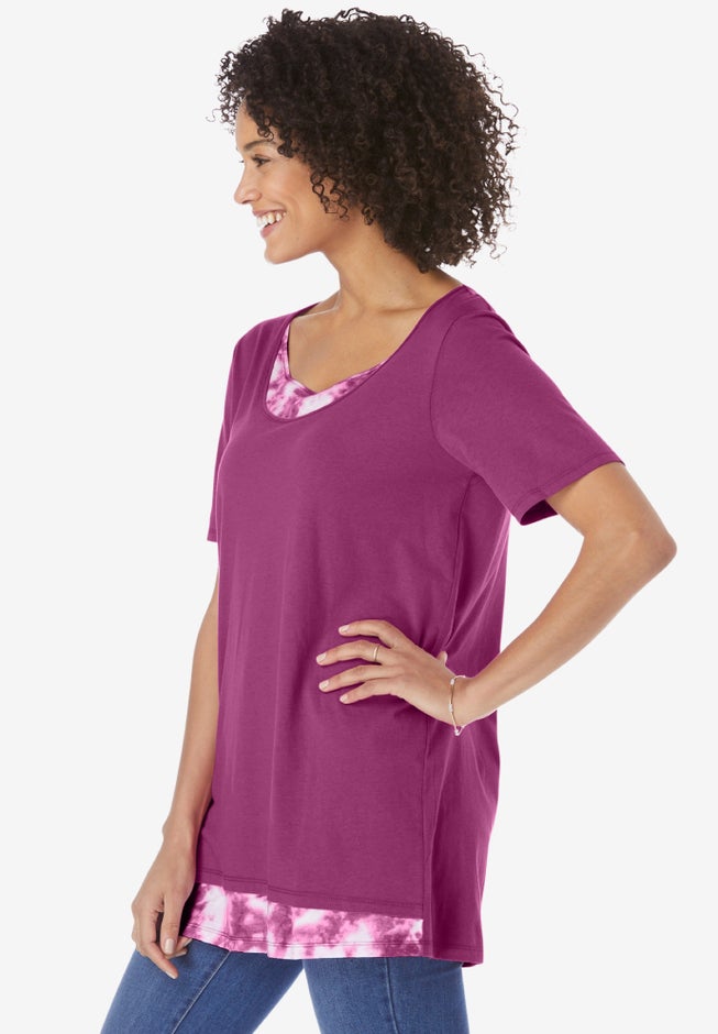 Layered-Look Print Tunic image number 2
