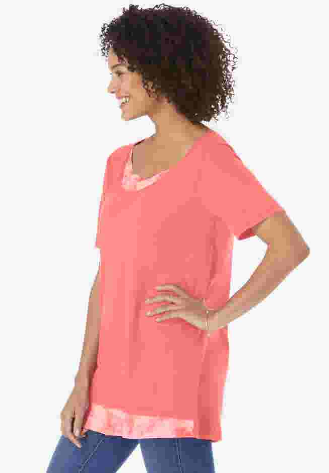 Layered-Look Print Tunic image number 2