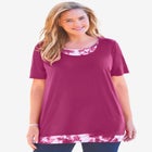 Layered-Look Print Tunic image number null