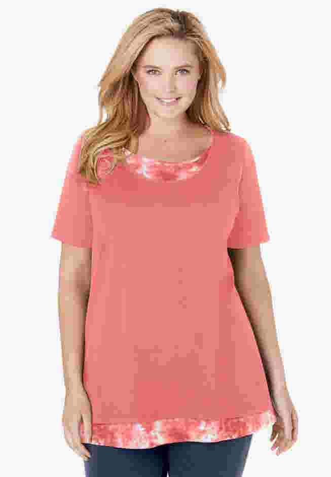 Layered-Look Print Tunic image number 0