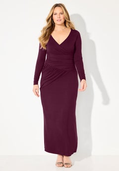 Curvy Collection Draped Midi Dress
