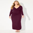 Curvy Collection Draped Midi Dress image number null