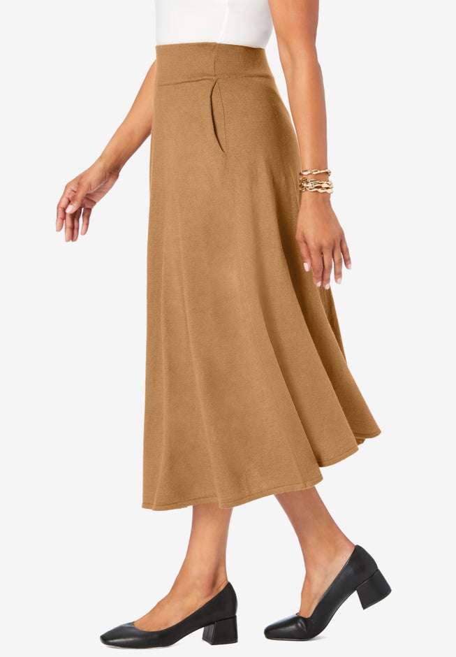A-Line Cashmere Skirt image number 2