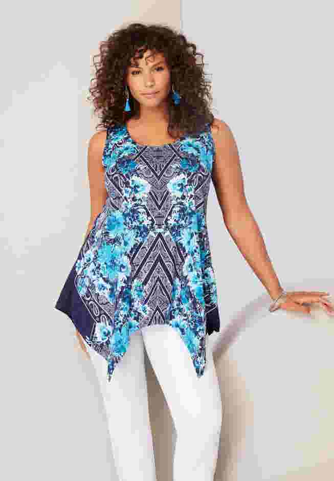 Handkerchief Hem Tunic Tank image number 2
