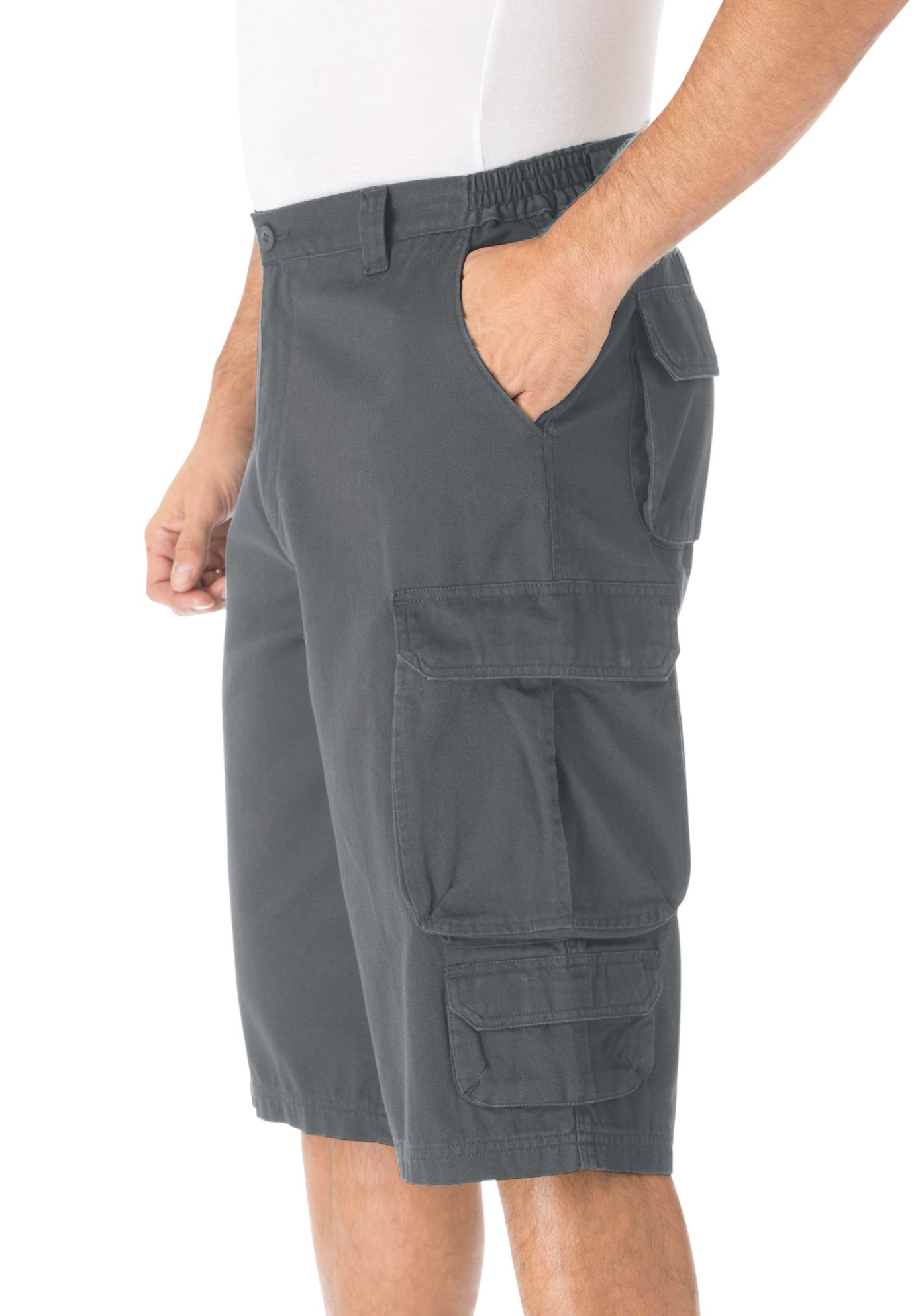 14" Side Elastic Cargo Shorts image number 2
