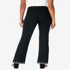 Plus Size Invisible Stretch&reg; Rhinestone-Detail Split Flare-Leg Jean image number null