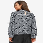 Pleated Blouson Sleeve Blouse image number null