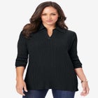 Ribbed Collar Sweater image number null