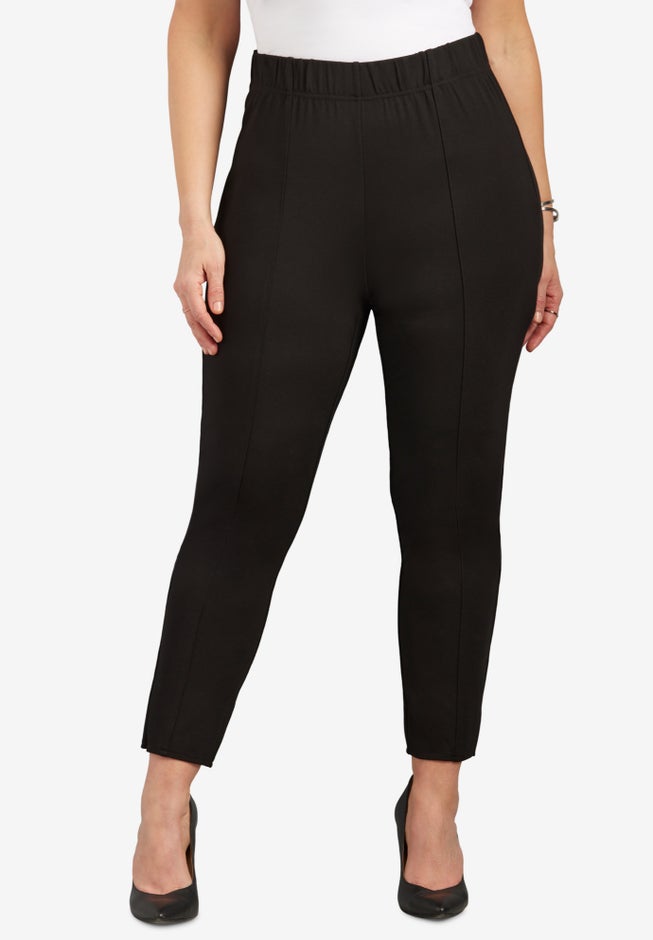 Curvy Ponte Knit Ankle Pant image number 0