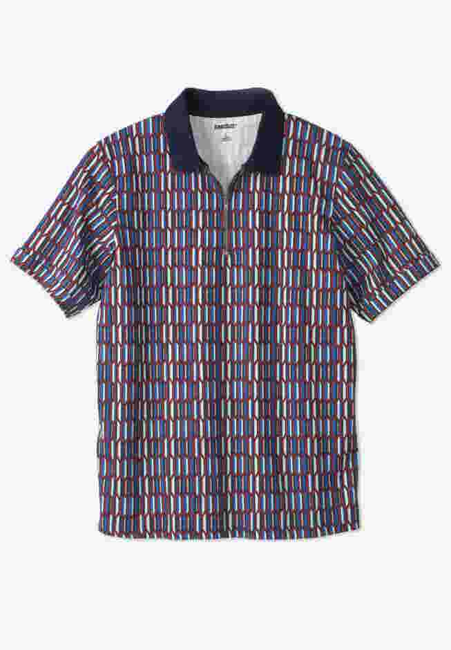 Shrink-Less™ quarter-zip piqué polo image number 0